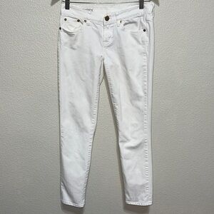 J Crew White Toothpick 26ankle Jeans